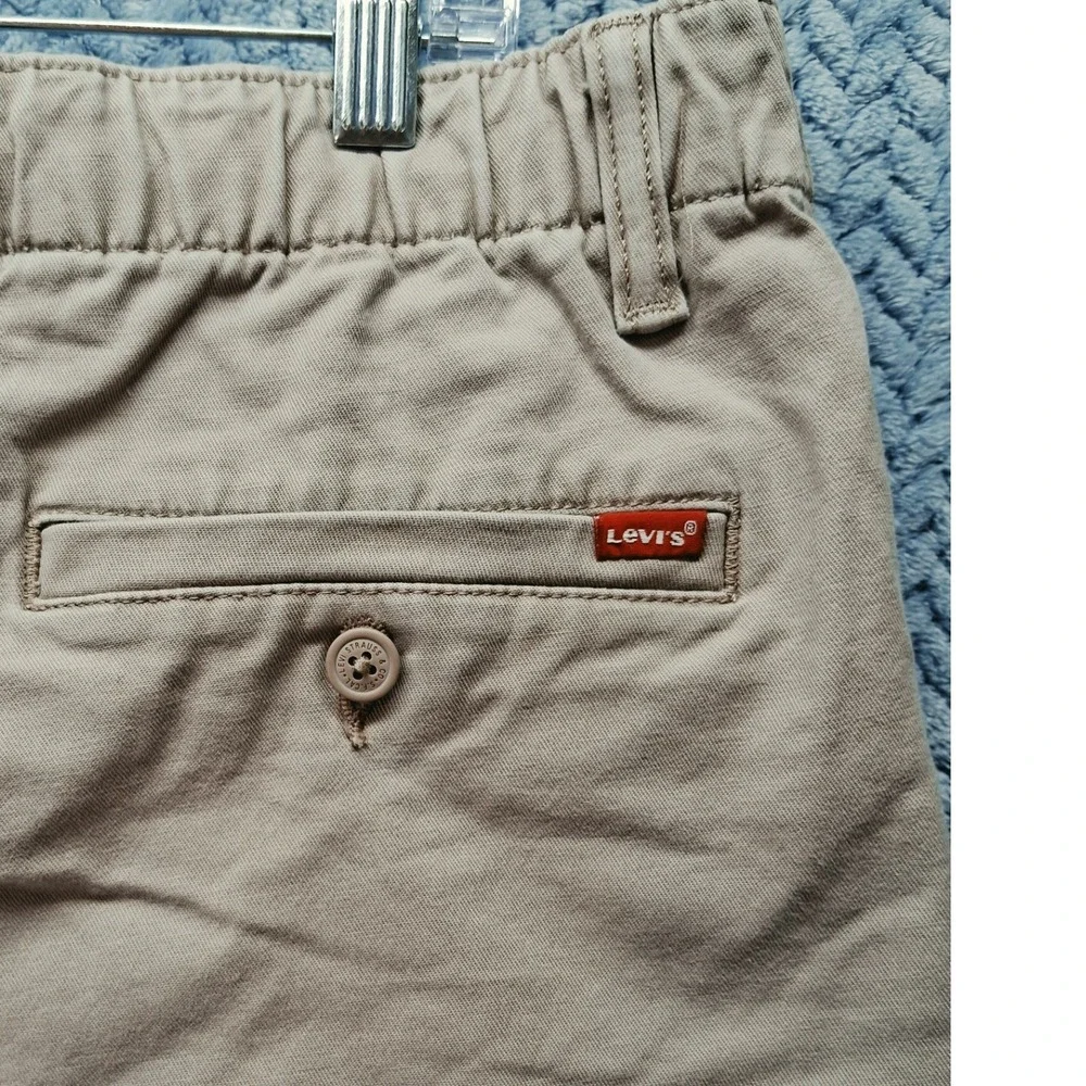 Levis XX Chino EZ Khaki Tan Stretch Elastic Waist Drawstring Pants Large Gorpcor